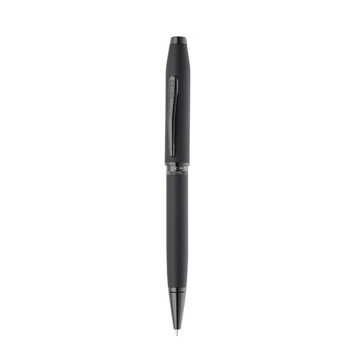 Foundry Matte Black Lacquer with PVD Black Appointments Ballpoint Pen & Fountain Pen (Medium) Gift Set