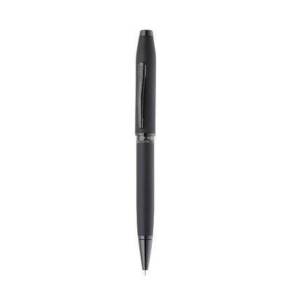 Foundry Matte Black Lacquer with PVD Black Appointments Ballpoint Pen & Fountain Pen (Medium) Gift Set