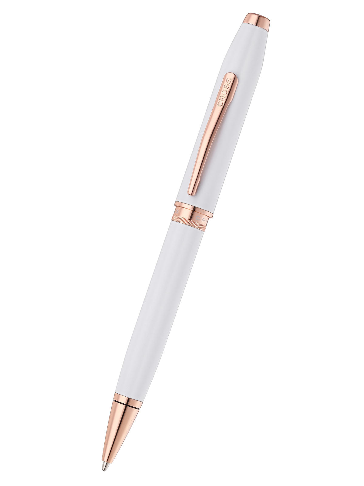 Foundry Pearl White Lacquer with Rose Gold Appointments Ballpoint Pen