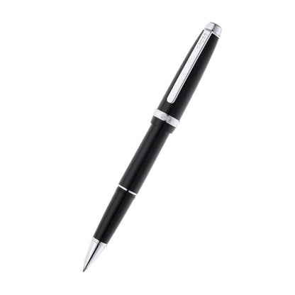 Lume Obsidian Black with Polished Chrome Appointments Ballpoint Pen & Rollerball Gift Set