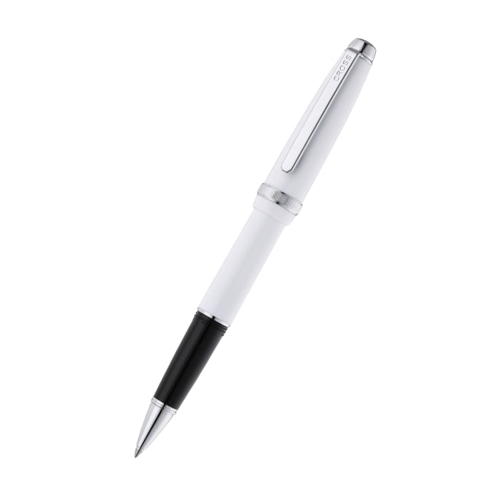 Lume Porcelain White with Polished Chrome Appointments Ballpoint Pen & Rollerball Gift Set
