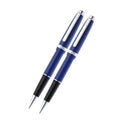Lume Deep Sea Blue with Polished Chrome Appointments Ballpoint Pen & Rollerball Gift Set