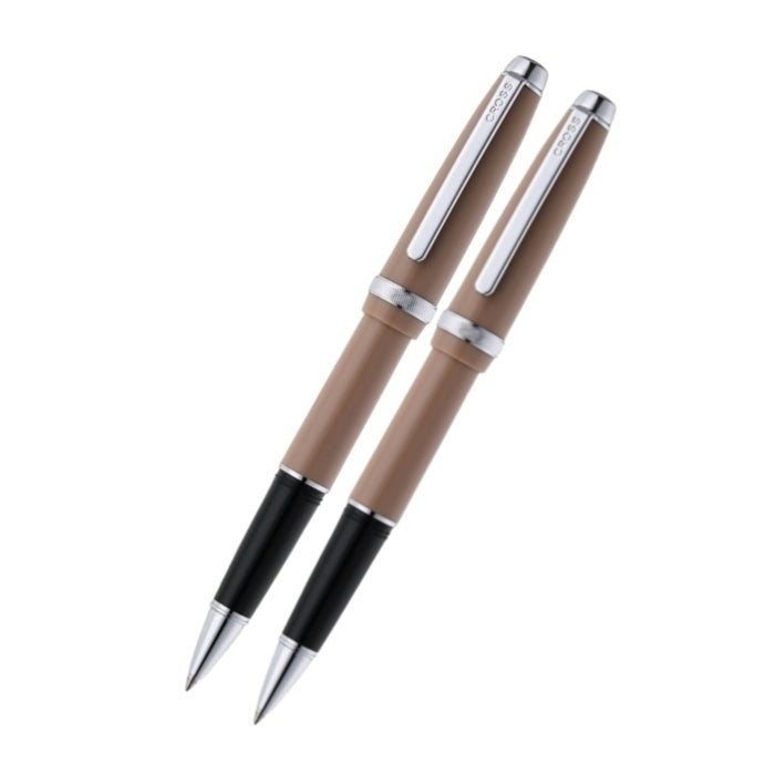Lume Mocha with Polished Chrome Appointments Ballpoint Pen & Rollerball Gift Set
