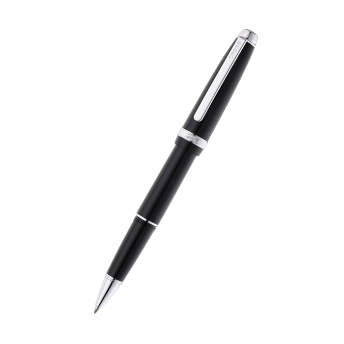 Lume Obsidian Black with Polished Chrome Appointments Ballpoint Pen & Fountain Pen (Medium) Gift Set