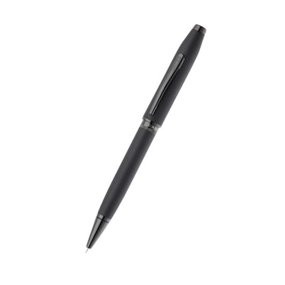 Foundry Matte Black Lacquer with PVD Black Appointments Ballpoint Pen & Fountain Pen (Medium) Gift Set