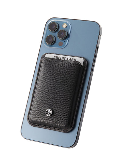 Classic Black Leather Magnetic Card Holder Gift Bundle