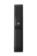 Classic Black Leather Magnetic Single Pen Case