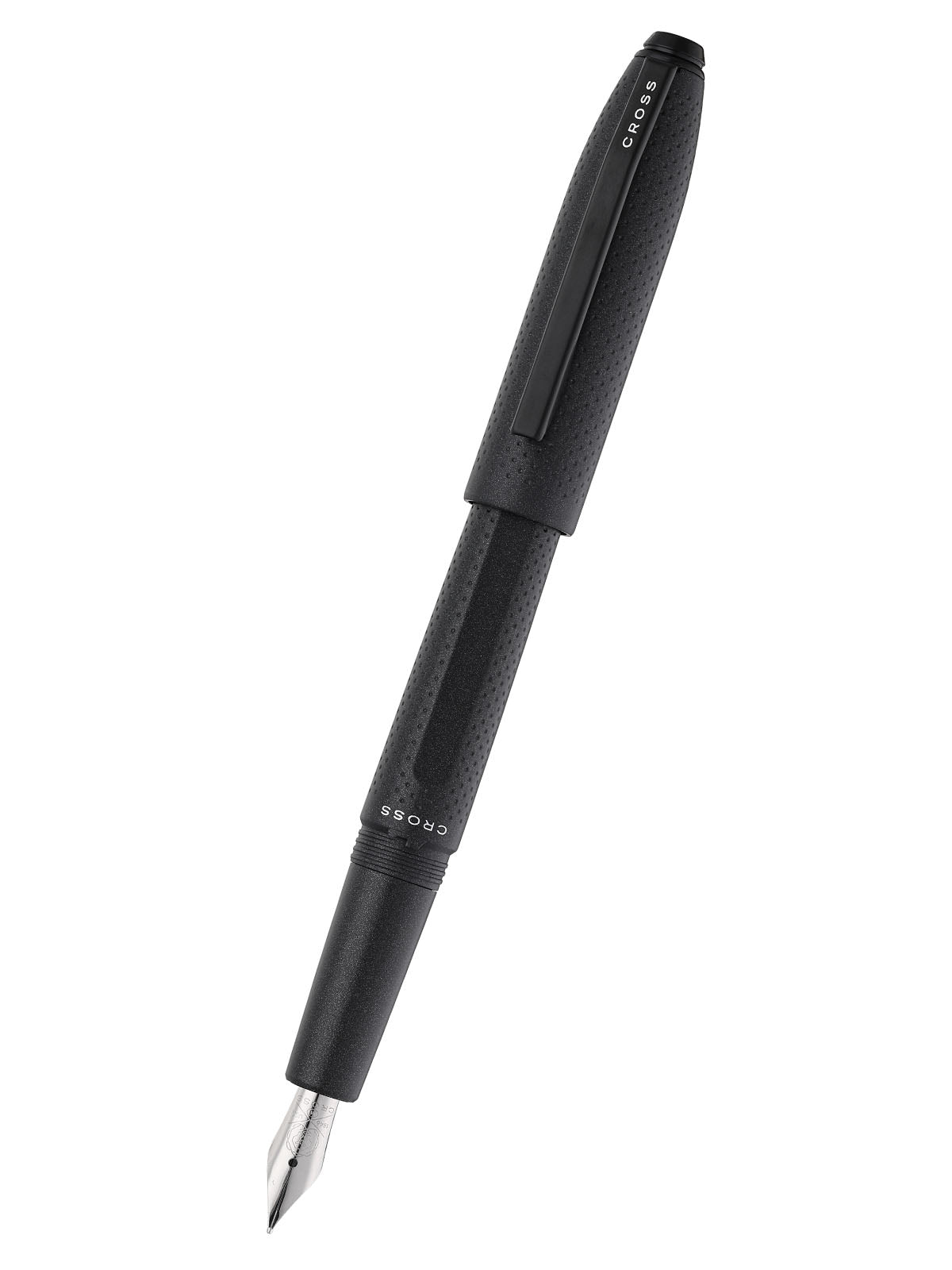 Prism Obsidian Black Resin with Polished Chrome Stainless Steel Medium Nib Fountain Pen