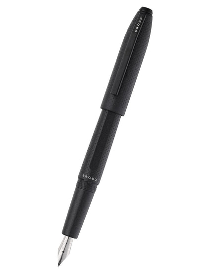 Prism Obsidian Black Resin with Polished Chrome Stainless Steel Medium Nib Fountain Pen