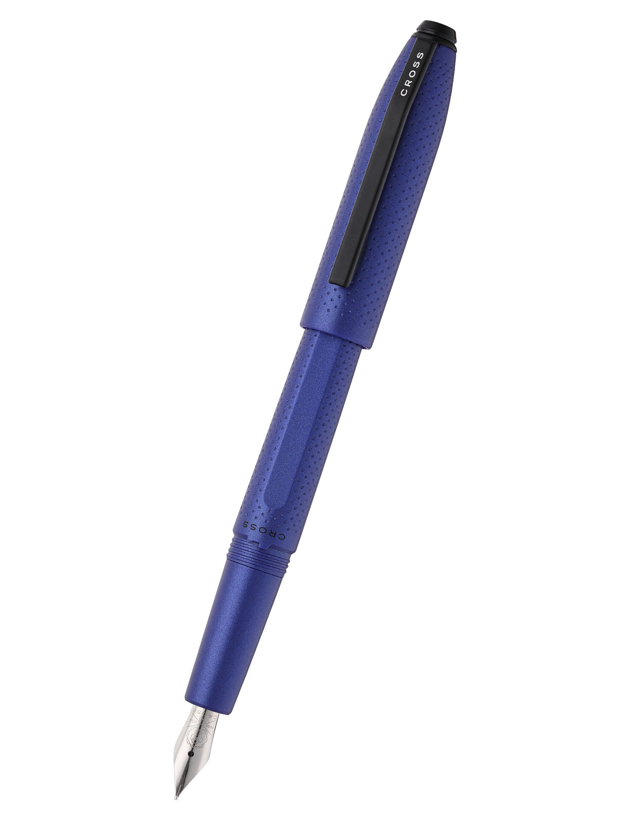 Prism Deep Sea Blue Resin with Polished Chrome Stainless Steel Medium Nib Fountain Pen