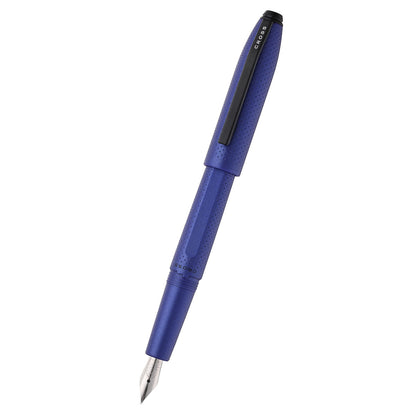 Prism Deep Sea Blue Resin with Polished Chrome Stainless Steel Medium Nib Fountain Pen