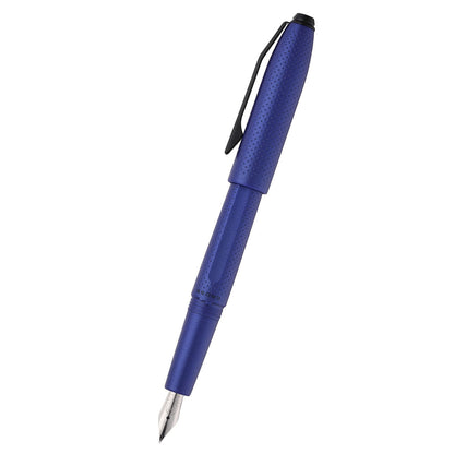 Prism Deep Sea Blue Resin with Polished Chrome Stainless Steel Medium Nib Fountain Pen
