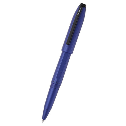 Prism Deep Sea Blue Resin with Polished Black Appointments Rollerball Pen