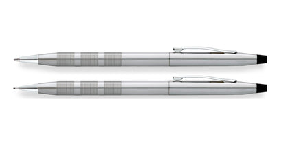 Classic Century® Satin Chrome Ballpoint Pen & 0.7MM Pencil Set.