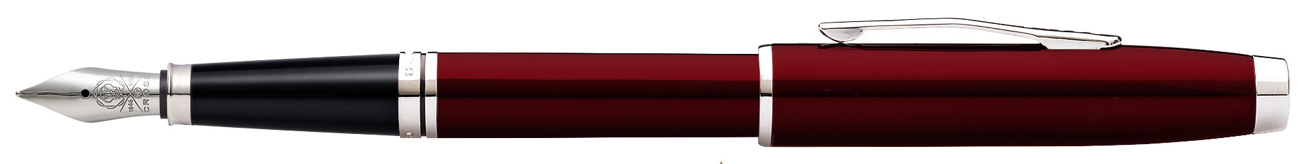 Coventry Red Lacquer Fine Nib Fountain Pen.