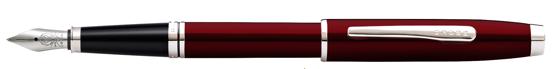 Coventry Red Lacquer Fine Nib Fountain Pen.