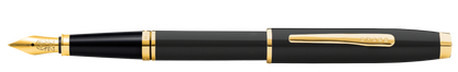 Coventry Black Lacquer with Gold-Tone Fine Nib Fountain Pen.