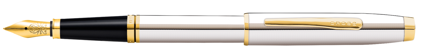 Coventry Polished Chrome with Gold-Tone Fine Nib Fountain Pen.