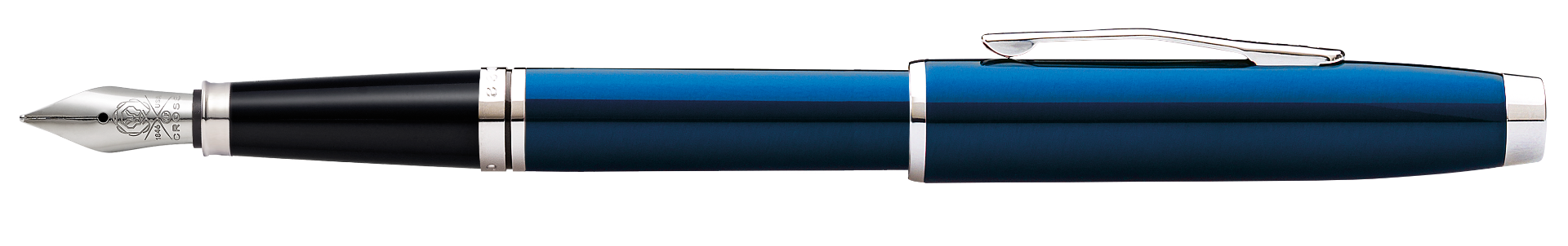 Coventry Blue Lacquer Fine Nib Fountain Pen.