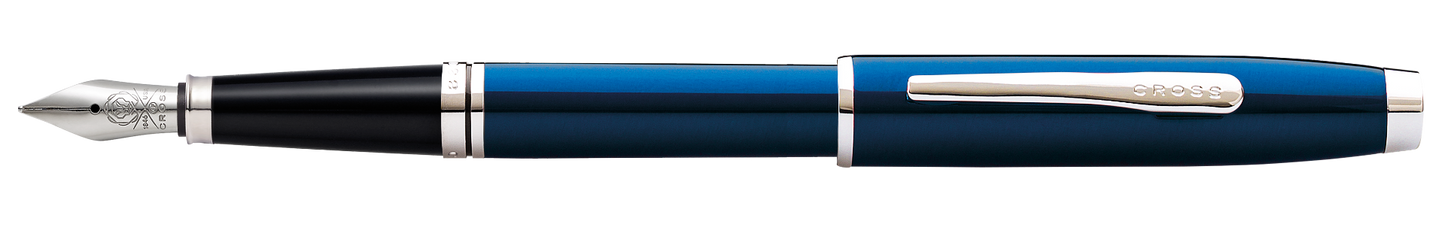 Coventry Blue Lacquer Fine Nib Fountain Pen.