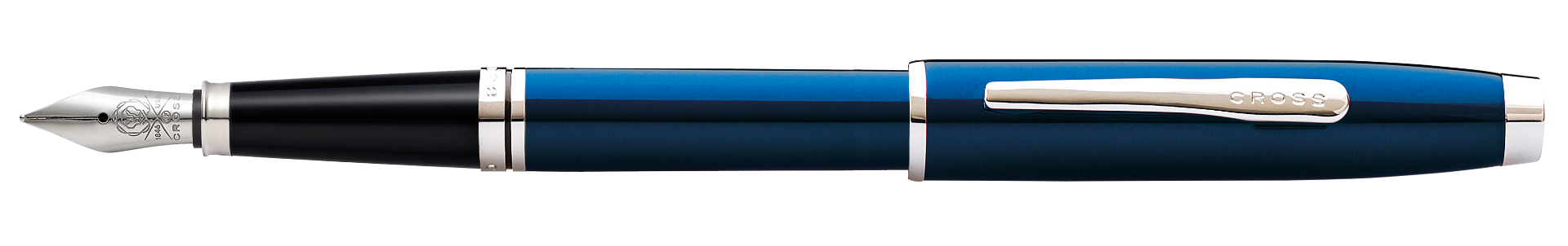 Coventry Blue Lacquer Fine Nib Fountain Pen.