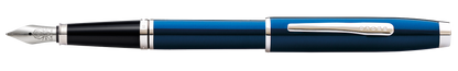 Coventry Blue Lacquer Fine Nib Fountain Pen.