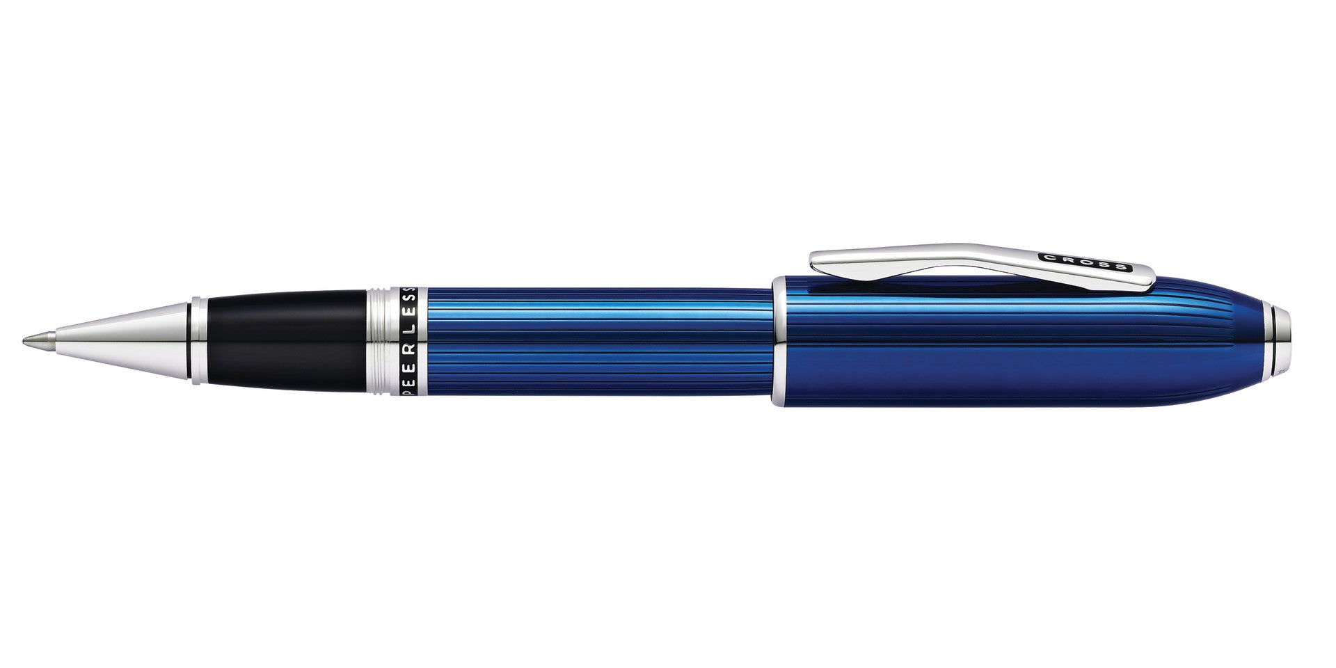 Peerless Translucent Quartz Blue Engraved Lacquer Rollerball Pen