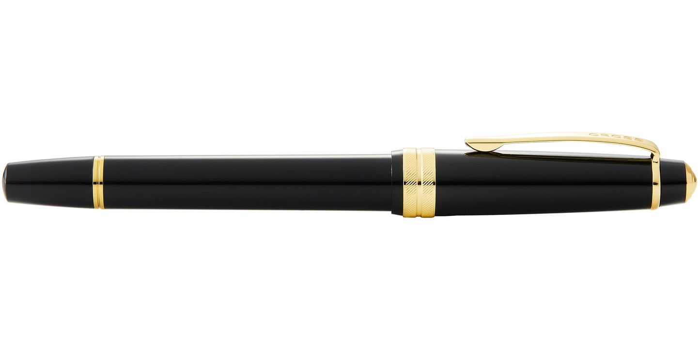 Bailey Light™ Polished Black Resin and Gold Tone Fine Nib Fountain Pen.