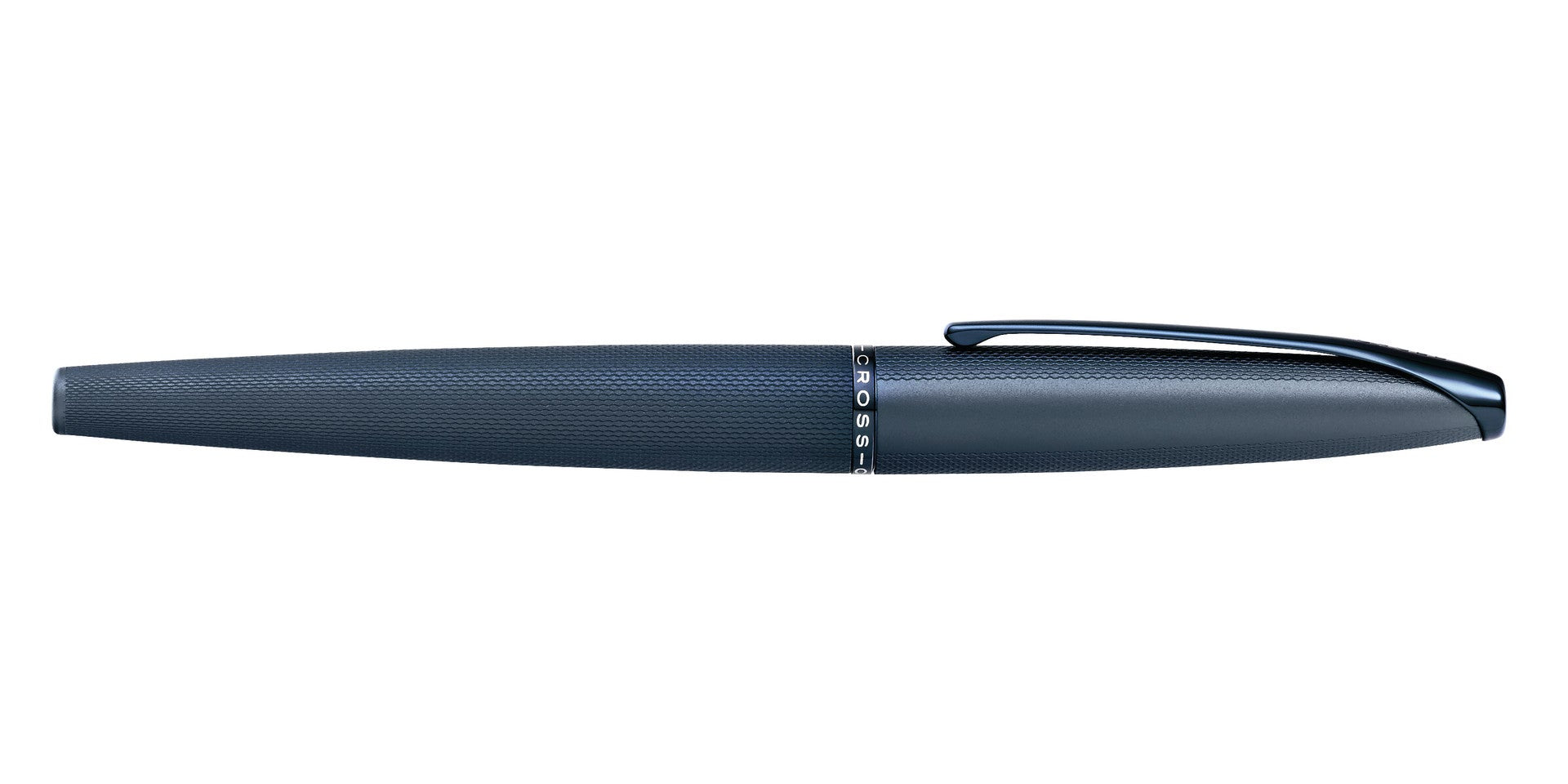 ATX® Sandblasted Dark Blue Stainless Steel Medium Nib Fountain Pen.