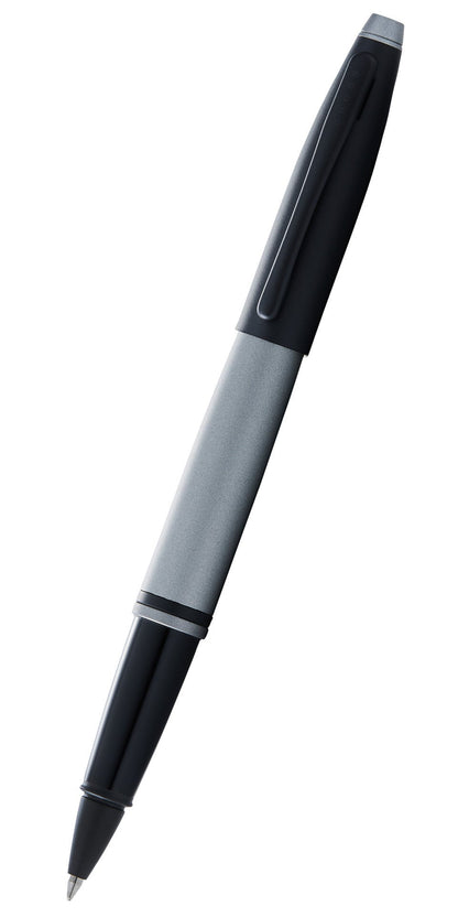 Calais™ Matte Gray and Black Lacquer Rollerball Pen.