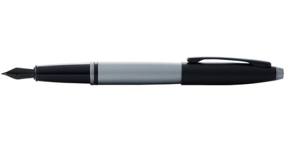 Calais™ Matte Gray and Black Lacquer Stainless Steel Medium Nib Fountain Pen.
