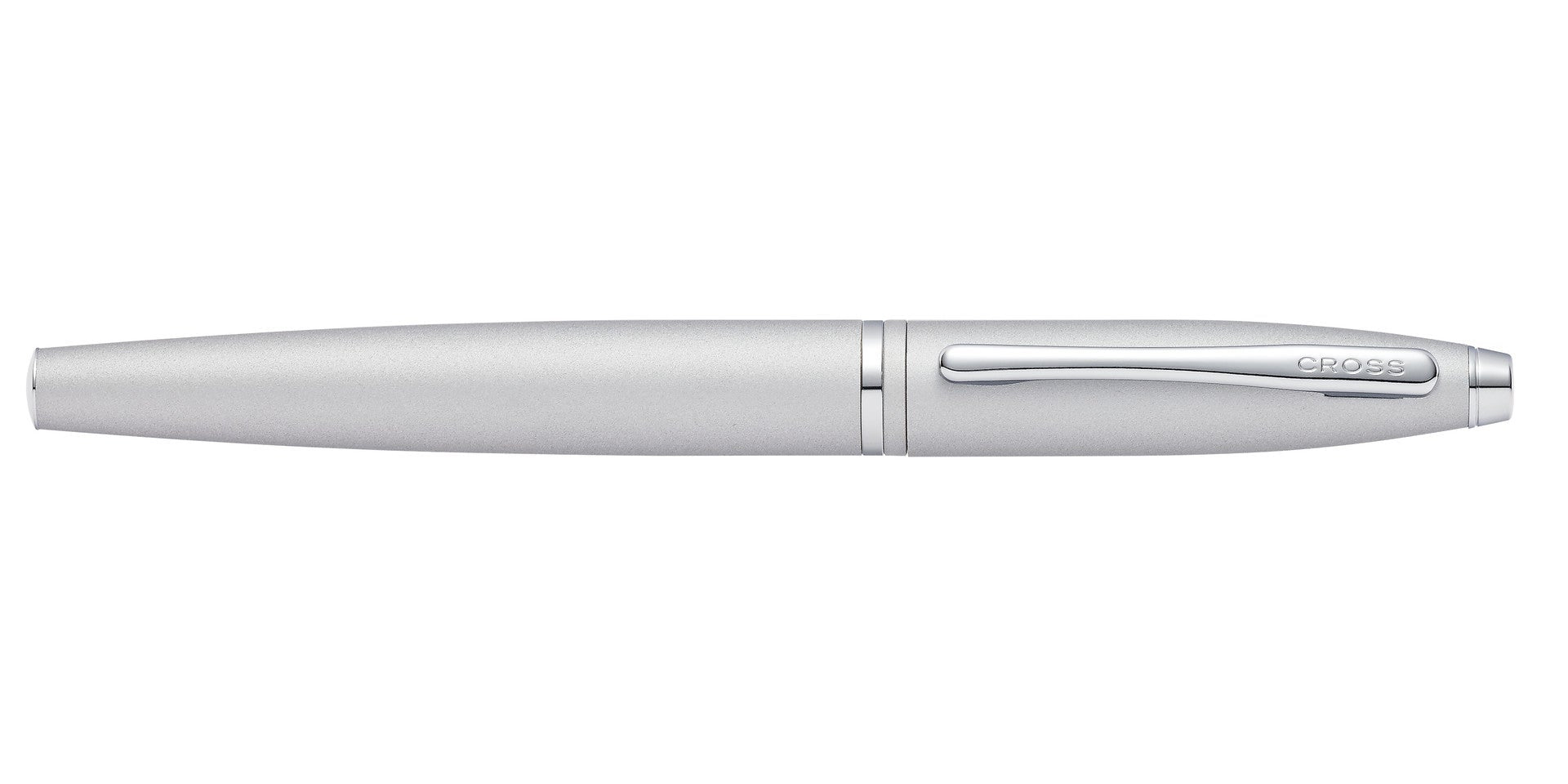 Calais™ Satin Chrome Stainless Steel Medium Nib Fountain Pen.