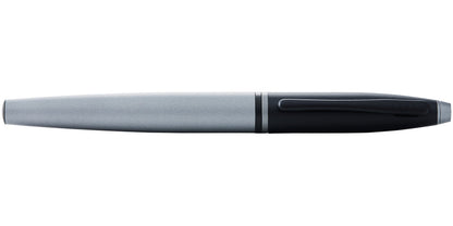 Calais™ Matte Gray and Black Lacquer Stainless Steel Medium Nib Fountain Pen.