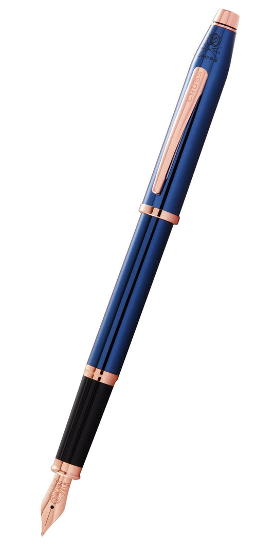 Century® II Translucent Cobalt Blue Lacquer Medium Nib Fountain Pen.
