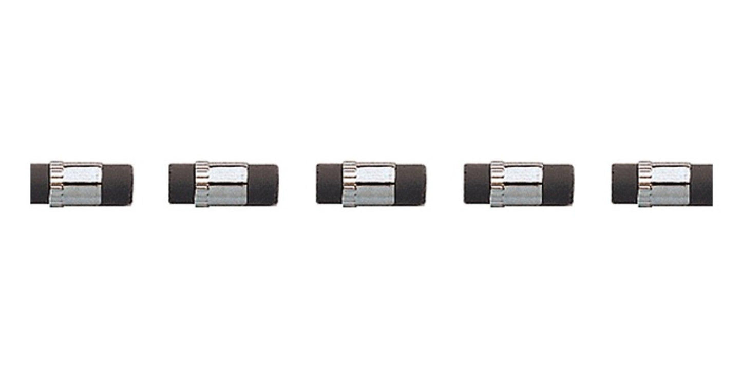 Eraser - Five 0.5mm / 0.07mm black pencil erasers per card