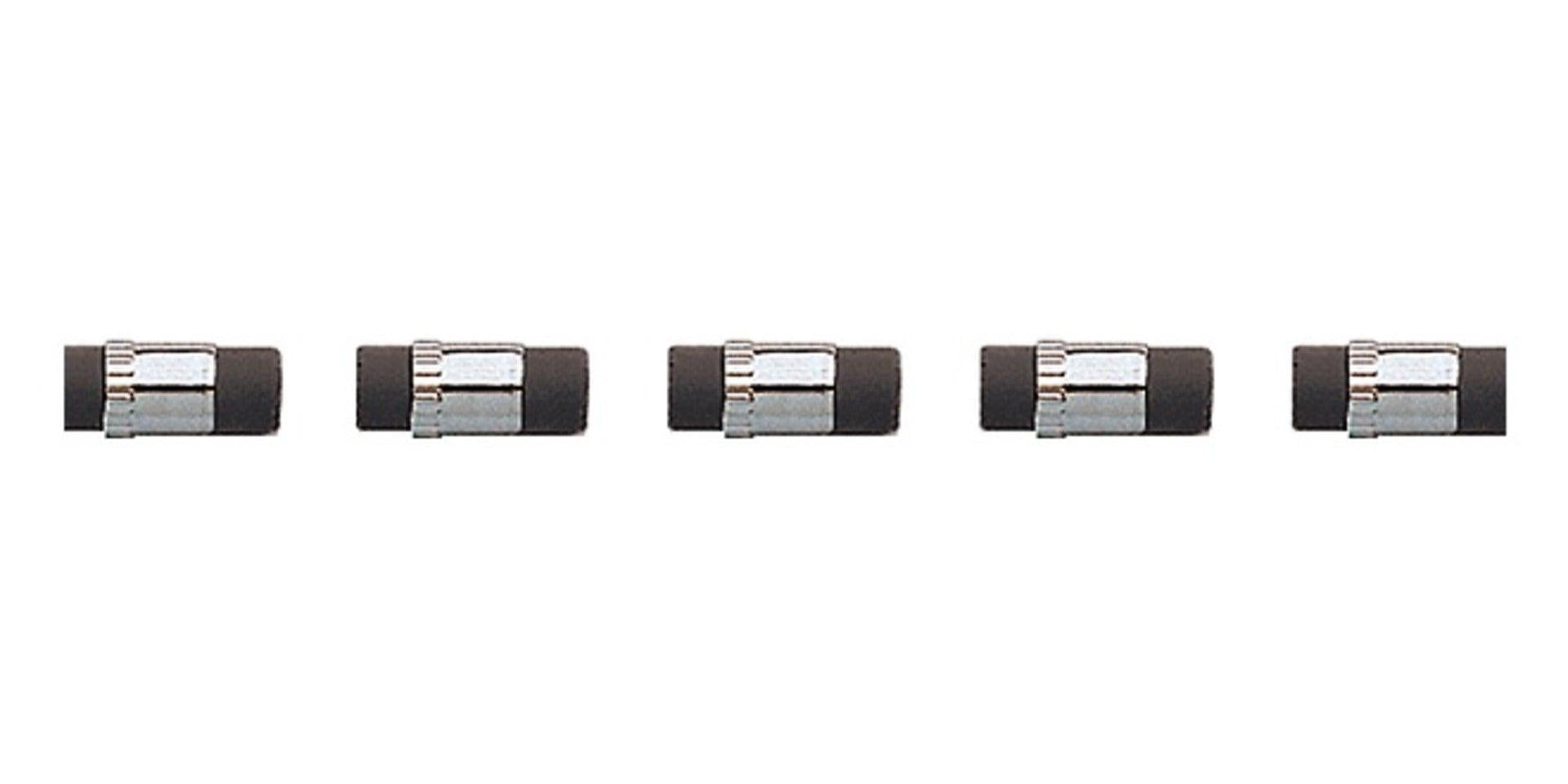 Eraser - Five 0.5mm / 0.07mm black pencil erasers per card