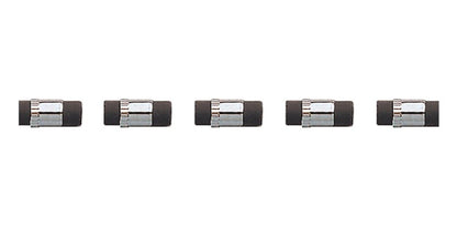 Eraser - Five 0.5mm / 0.07mm black pencil erasers per card