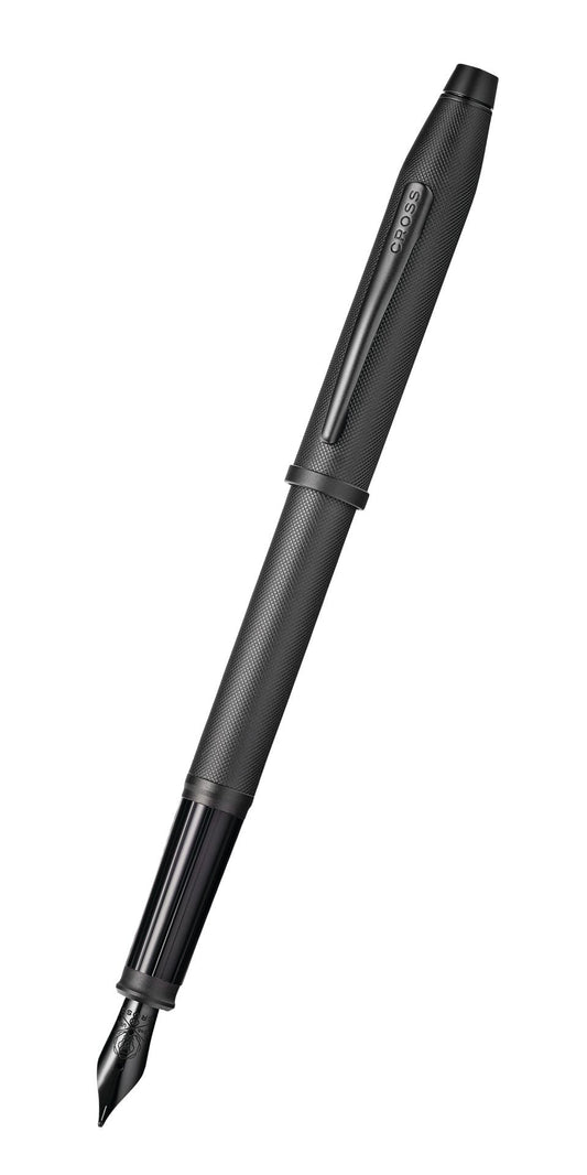 Century® II Black PVD Micro-knurl Medium Nib Fountain Pen.